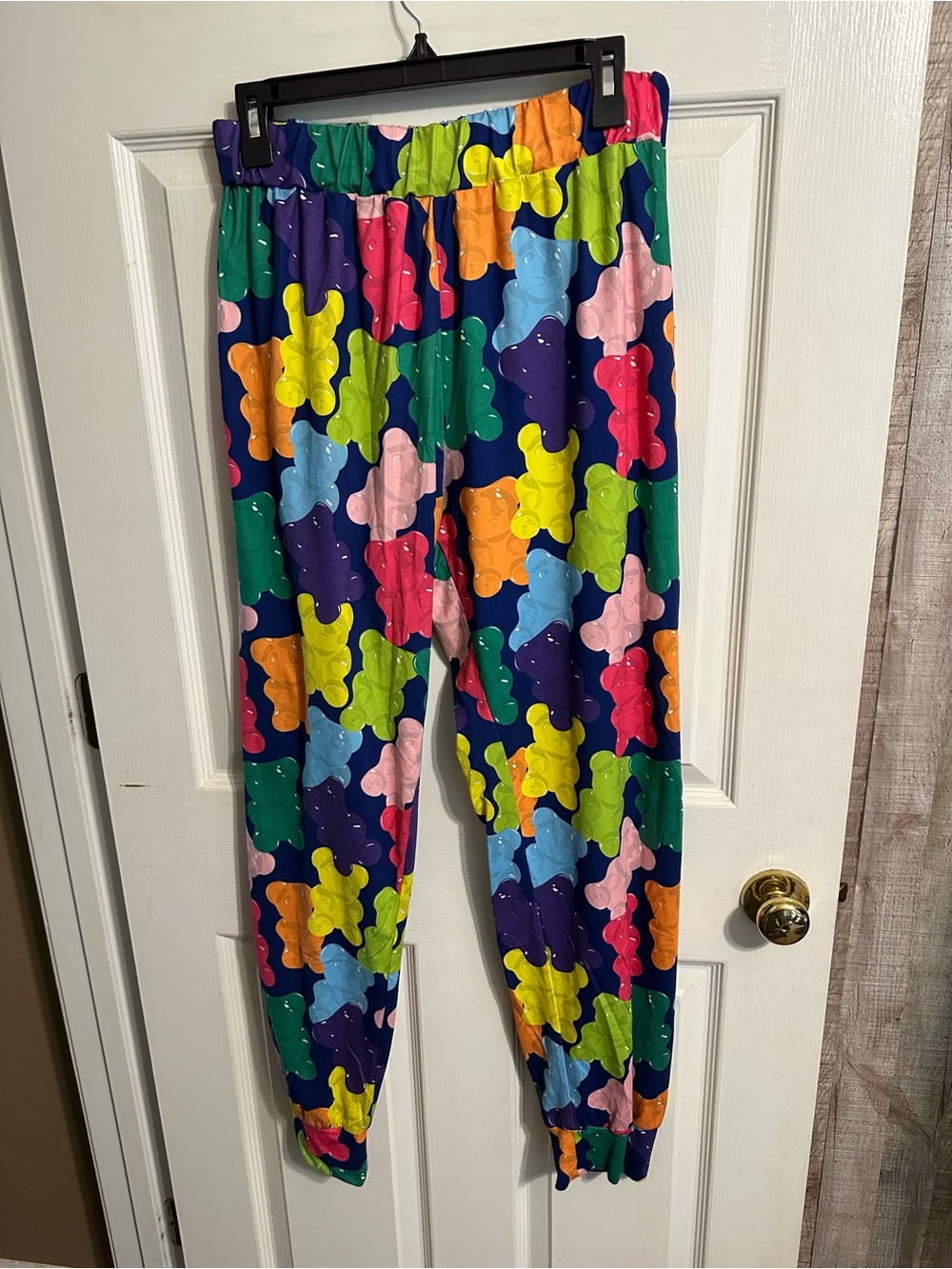 Women's Navy Gummy Bear Print Pajama Pants - Multicolor